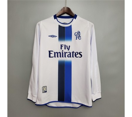 Chelsea 03/05 Away White Long Sleeve Soccer Jersey